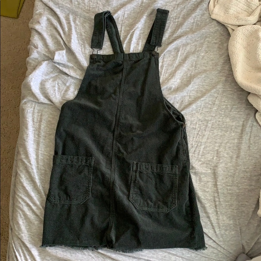 American Eagle Dark Green Corduroy Mini Jumper